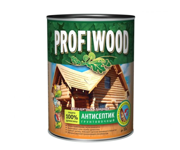 Profiwood антисептик грунтовочный алкидный (0,8 л, 0,7 кг)