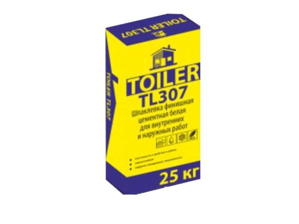 TOILER TL 307 Шпаклевка финишная цементная белая 20кг